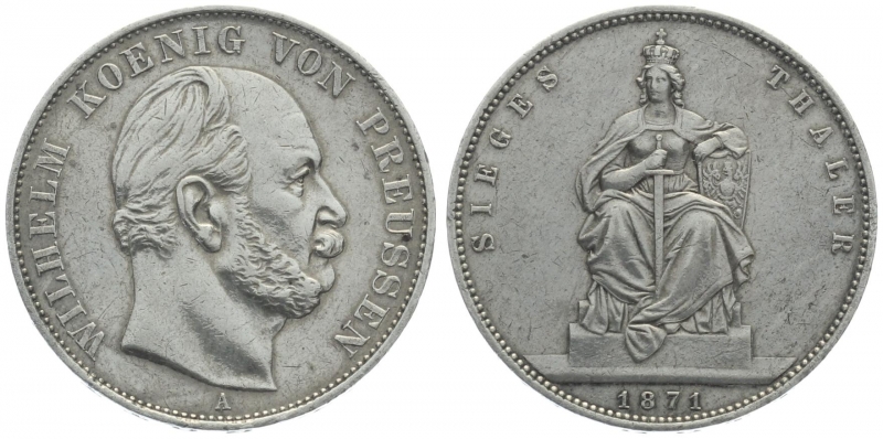 Preussen 1 Taler 1871 - Siegestaler Wilhelm I.